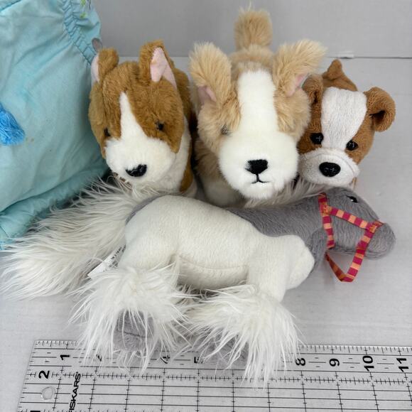 American Girl Plush Pets Bundle Shetland Pony Dogs Carrier Pillow Bulldog Corgi - Picture 12 of 12